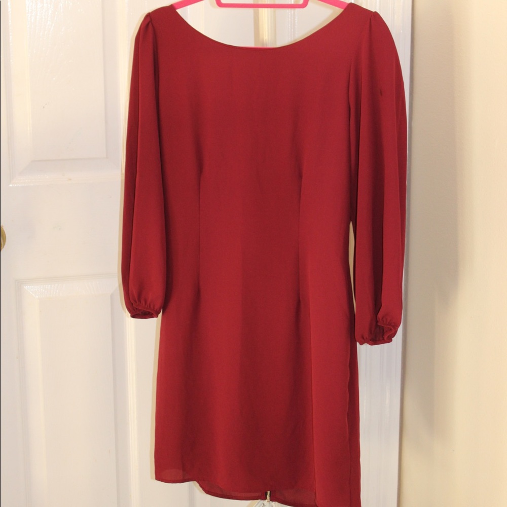 Burgundy dress